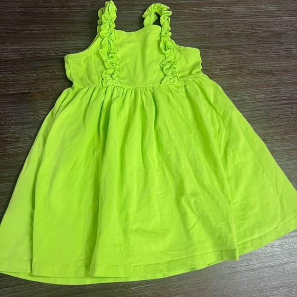 Neon Lime Green Sleeveless‎ Sundress with Ruffled Straps - Picture 1 of 1